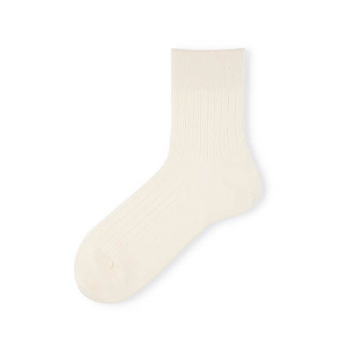 Super Extra Fine Merino Wool Quarter Socks - White (MEN)