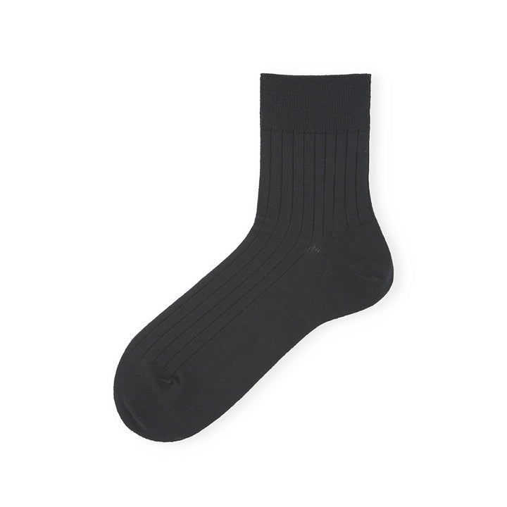 Super Extra Fine Merino Wool Quarter Socks - Black (MEN)
