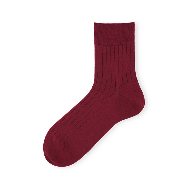 Super Extra Fine Merino Wool Quarter Socks - DarkRed (MEN)