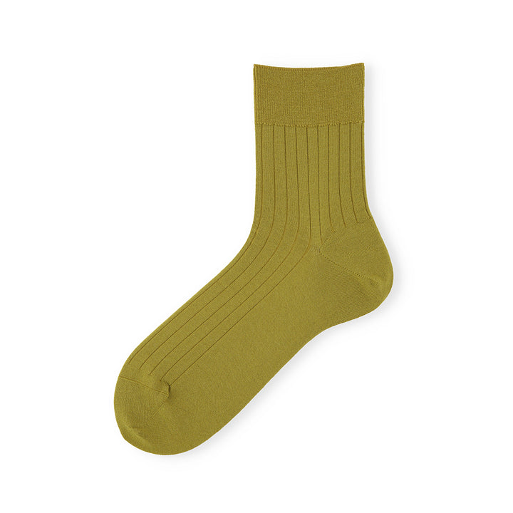 Super Extra Fine Merino Wool Quarter Socks - YellowGreen (MEN)