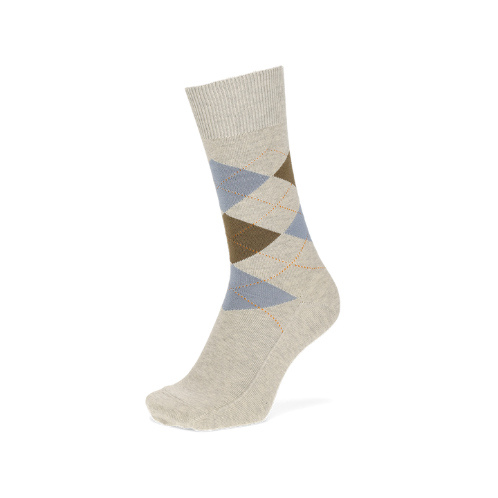 Argyle Cotton Crew Socks - LightGrey (MEN)
