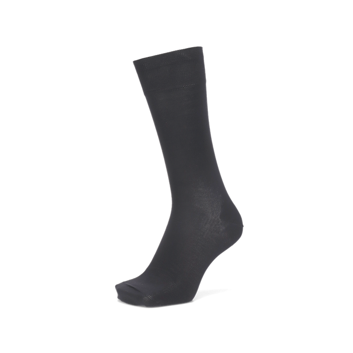 Premium Silky Cotton Plain Crew Socks - Black (MEN)