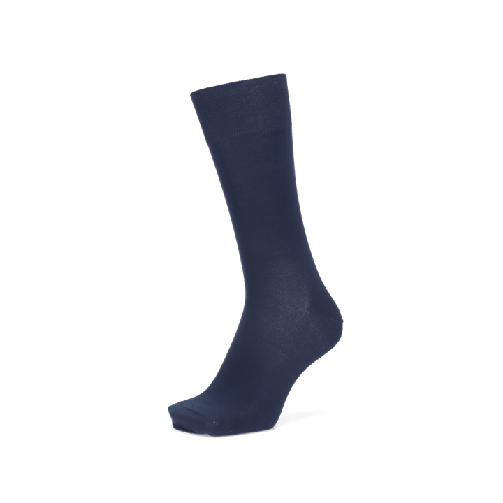 Premium Silky Cotton Plain Crew Socks - Navy (MEN)