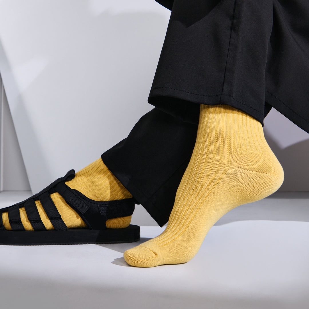 Power Fit Cotton Crew Socks - Yellow (MEN)