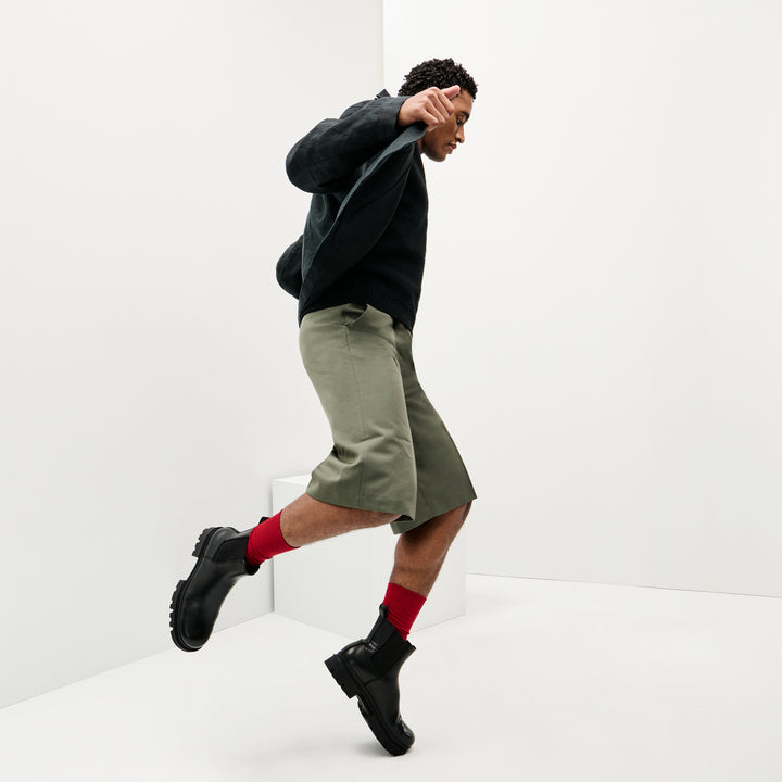 Extra Fine Merino Crew Socks - Red