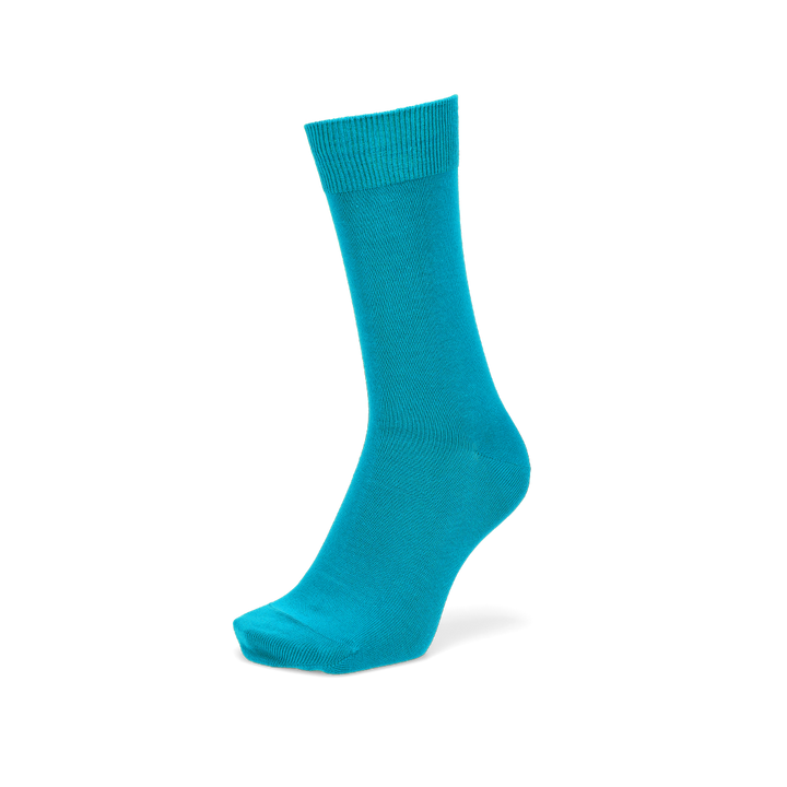 Solid Color Cotton Crew Socks - SkyBlue (MEN)