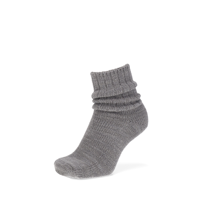 Ribbed Merino Crew Socks - Grey (MEN)