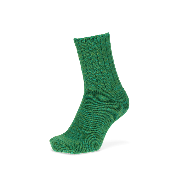 Ribbed Merino Crew Socks - Green (MEN)