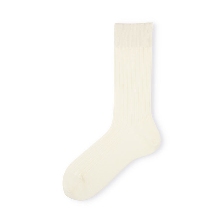Super Extra Fine Merino Wool Crew Socks - White (MEN)