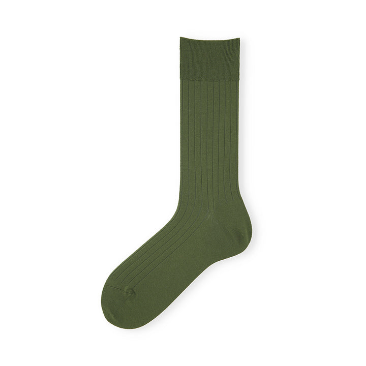 Super Extra Fine Merino Wool Crew Socks - Olive (MEN)