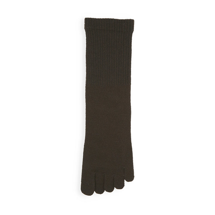 Loose-Fit Merino Toe Crew Socks - Black