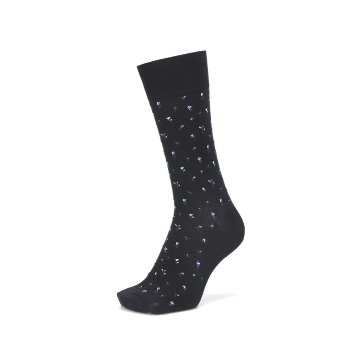 Micro Floral Supima Cotton  Crew Socks