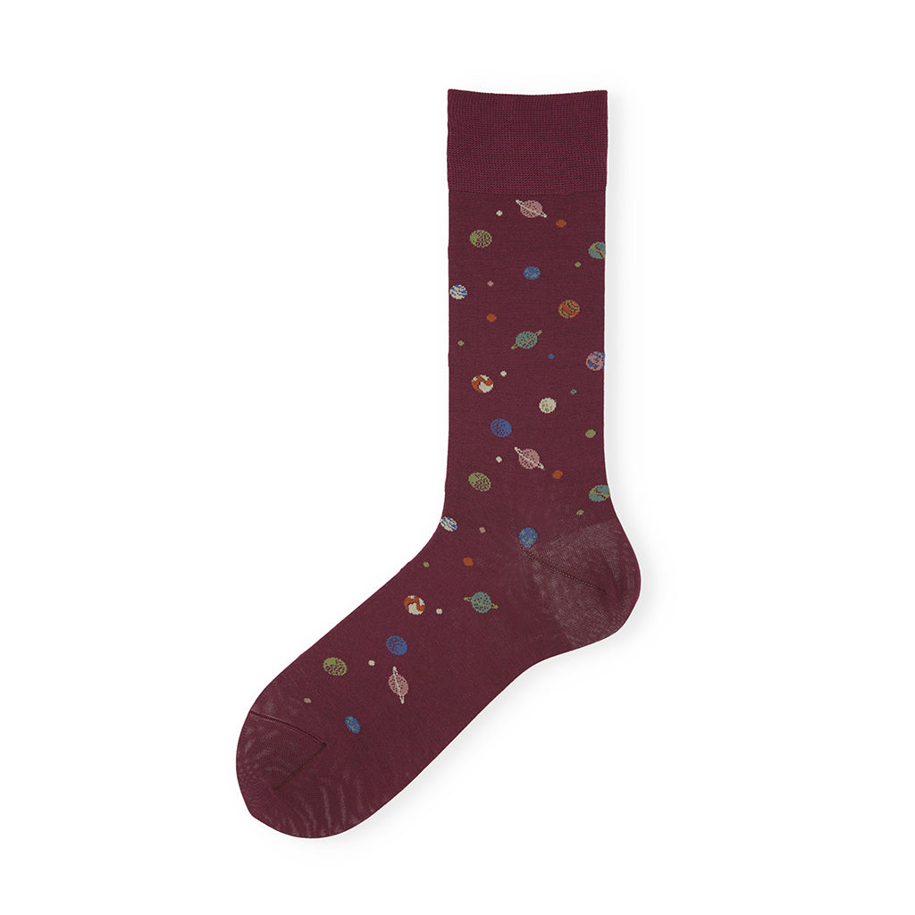Silky Cotton Planet  Crew Socks