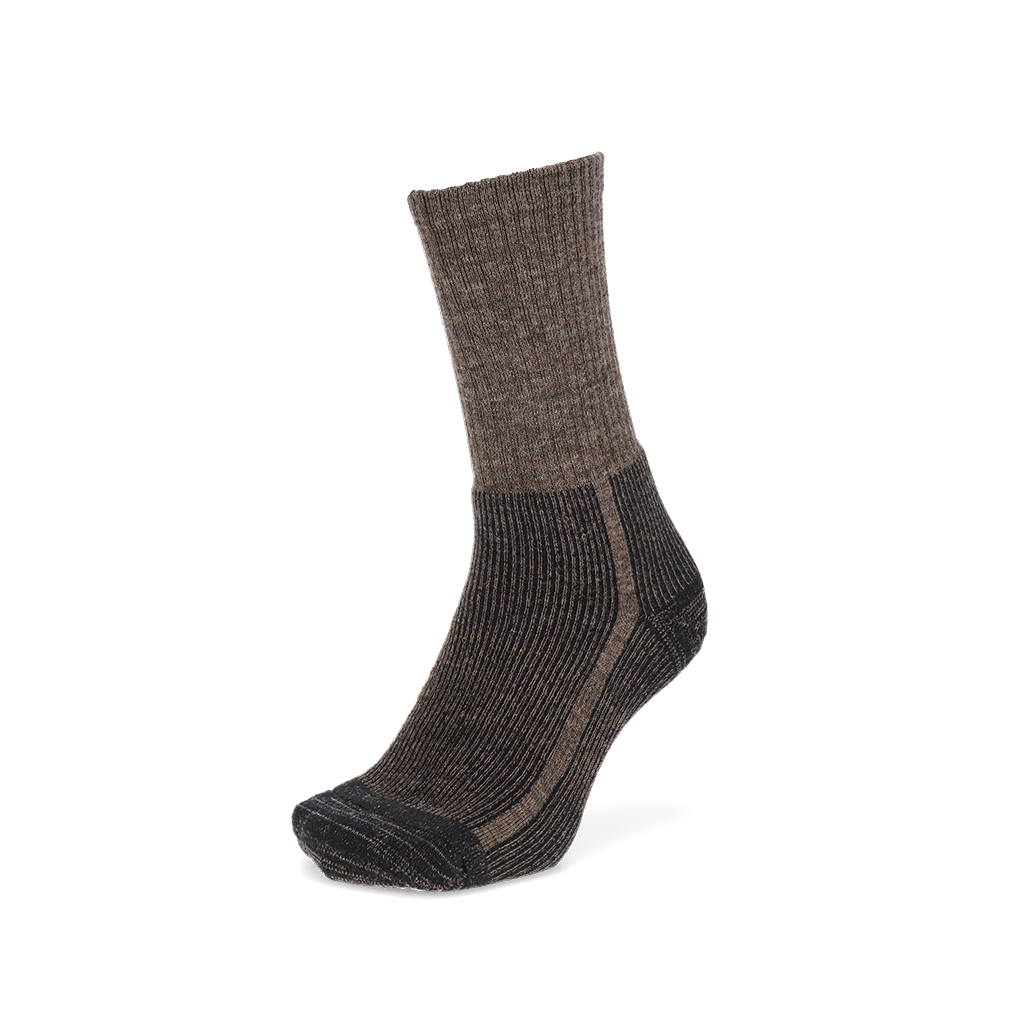 Merino Hiking Crew Socks - DarkBrown (MEN)