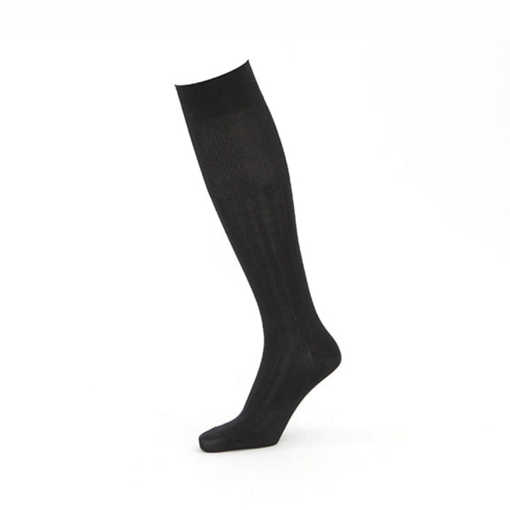 Premium 9x2 Rib Cotton Knee-High Socks - BlackWine (MEN)