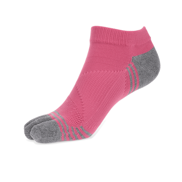 Super Fit Grip Run Toe Socks - HotPink (MEN)