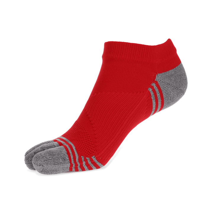 Super Fit Grip Run Toe Socks - Red (MEN)
