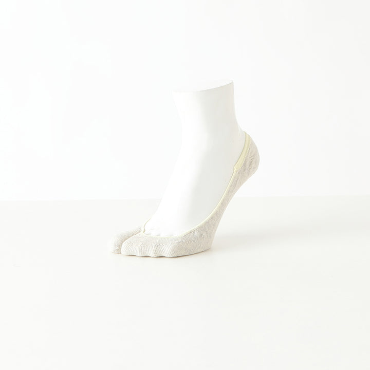Cotton Tabi No-Show Socks - Ivory