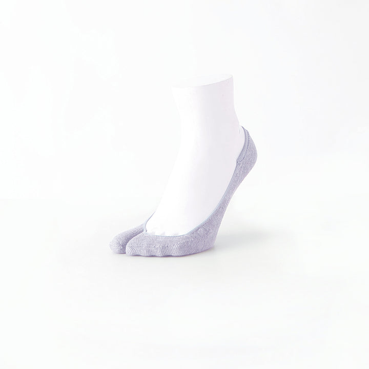 Cotton Tabi No-Show Socks - LightGrey