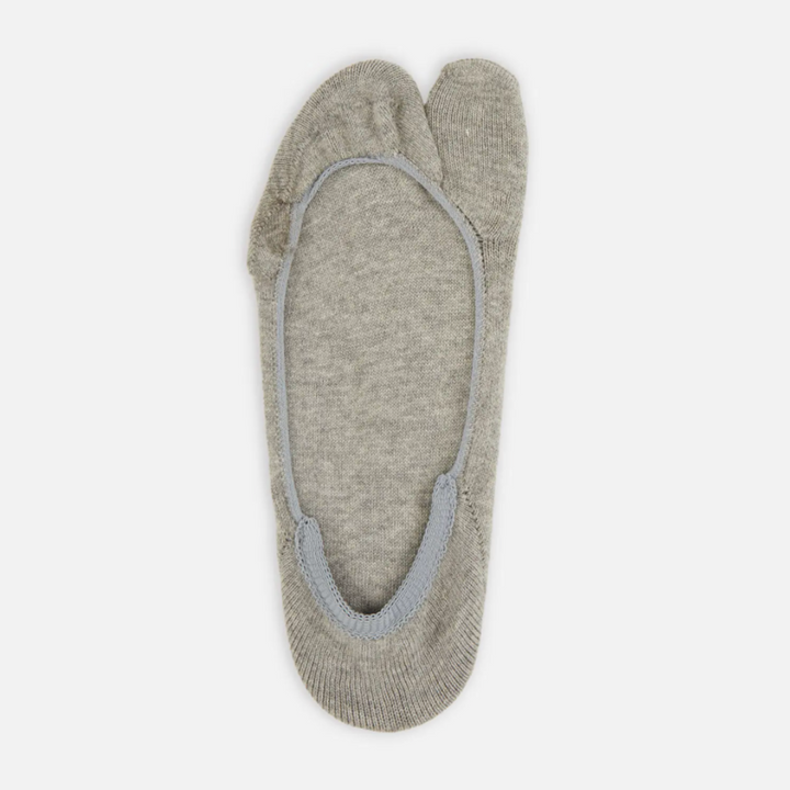 Cotton Tabi No-Show Socks - LightGrey