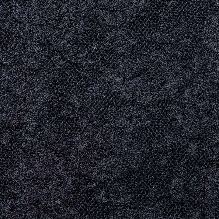 Floral Lace Short Crew Socks - Black