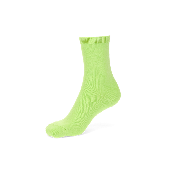 Standard Cotton Crew Socks - YellowGreen