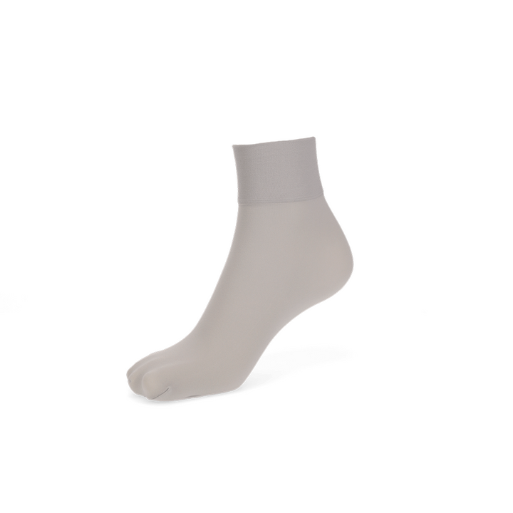 40-denier Short Crew Socks - LightGrey