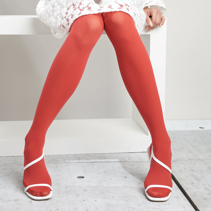 60-denier Premium Tights - Red