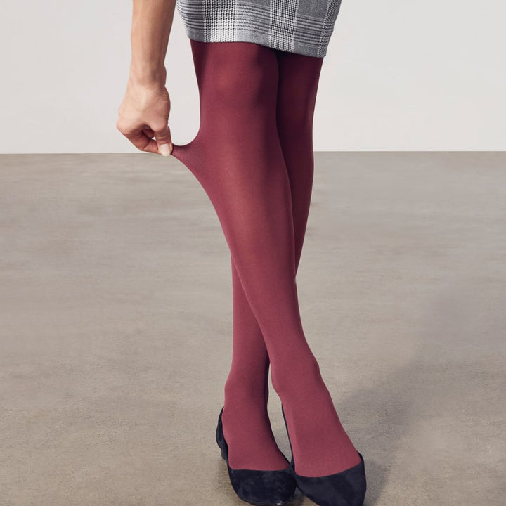 60-denier Premium Tights - DarkRed