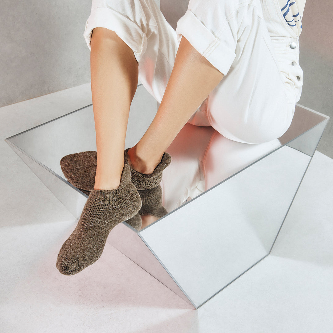 Bulky Pile Lounge Socks - KhakiBrown (WOMEN)