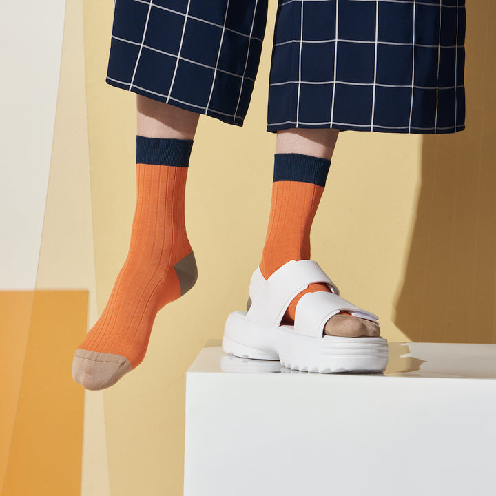 Quattro Colored Cotton Crew Socks