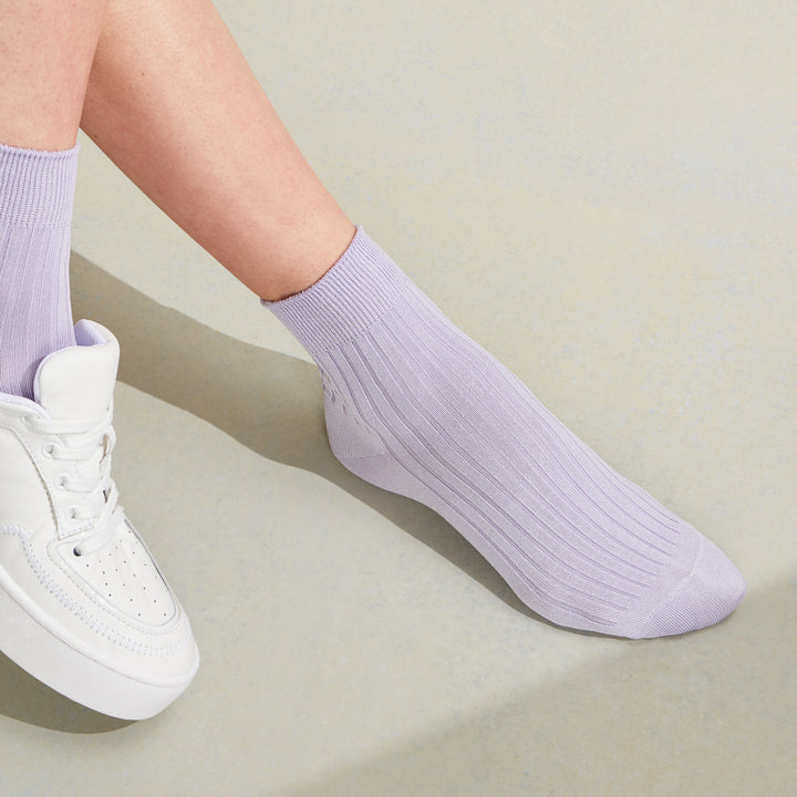 Premium Silky Cotton Short Crew Socks