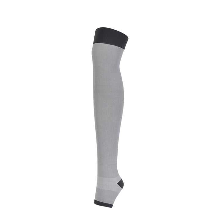 Nighttime Compression Thigh-High Socks - Grey