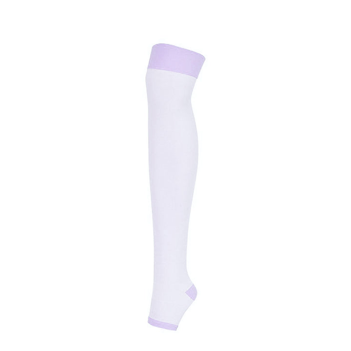 Nighttime Compression Thigh-High Socks - Lavender