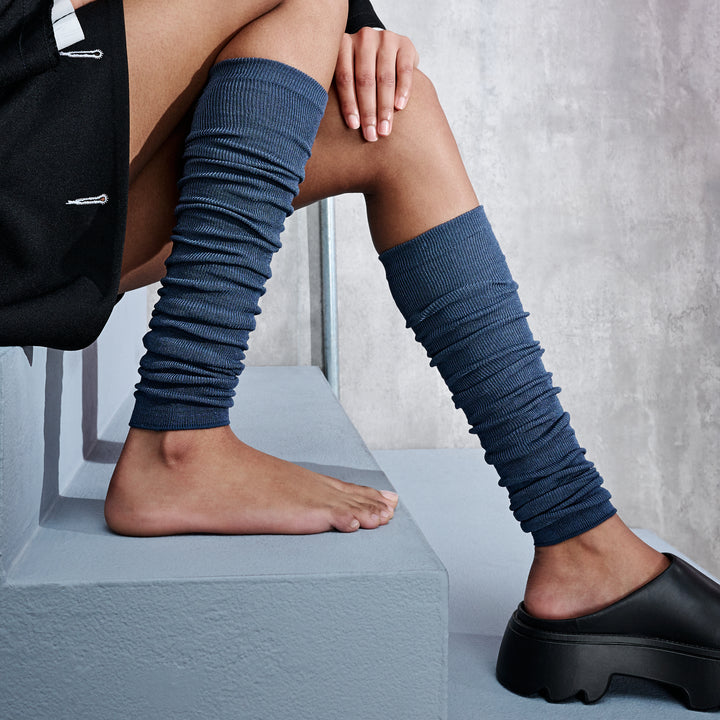 Silk Leg Warmers - VintageBlue