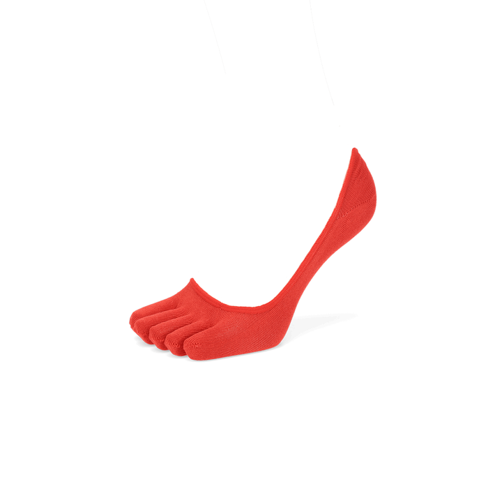 Toe No-Show Socks - Red (MEN)