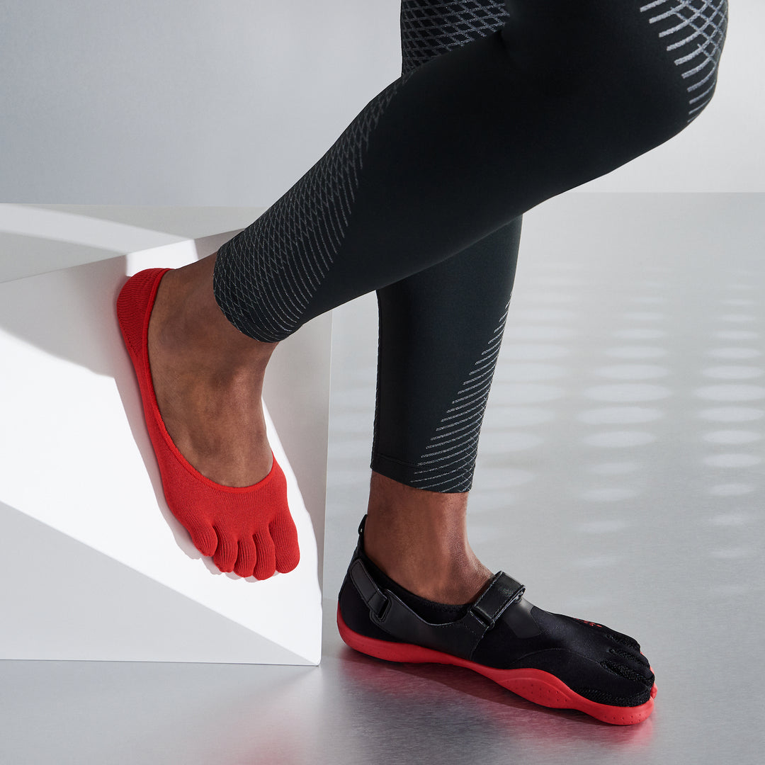 Toe No-Show Socks - Red (MEN)