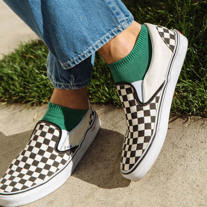 Power Fit Cotton Sneaker Socks - Green