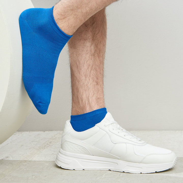 Power Fit Cotton Sneaker Socks - Blue