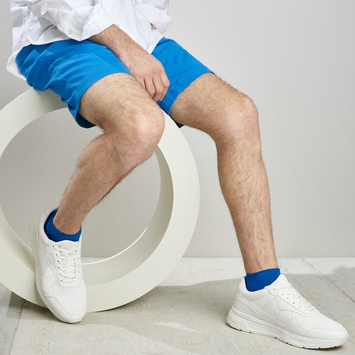 Power Fit Cotton Sneaker Socks - Blue
