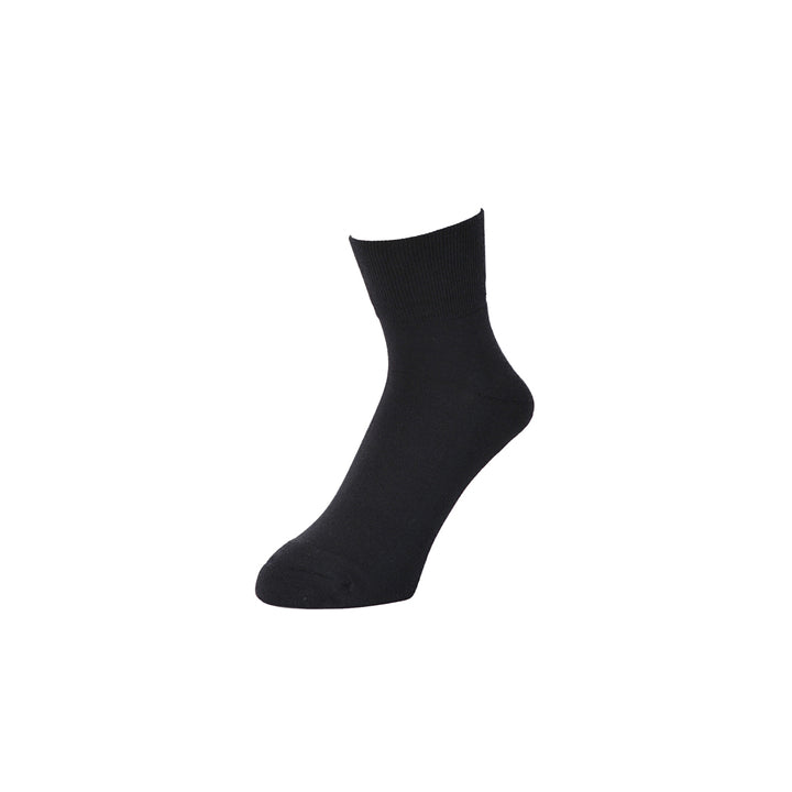 High-Standard Cotton Pile Short Crew Socks - Black