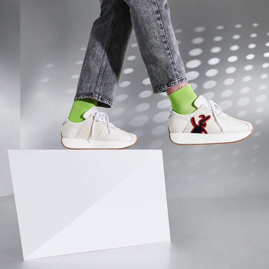 Dry Mesh Short Crew Socks - YellowGreen (MEN)