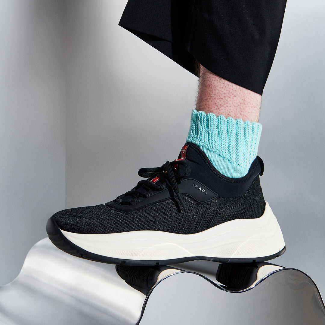 Cotton Pile Short Crew Socks - LightGreen (MEN)