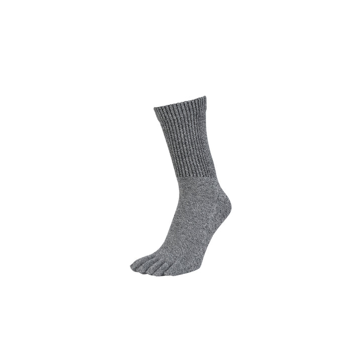 Loose-Fit Cotton Toe Crew Socks - Grey (MEN)