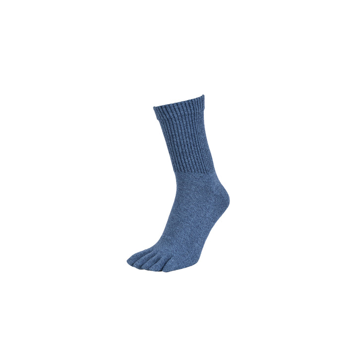 Loose-Fit Cotton Toe Crew Socks - SteelBlue (MEN)