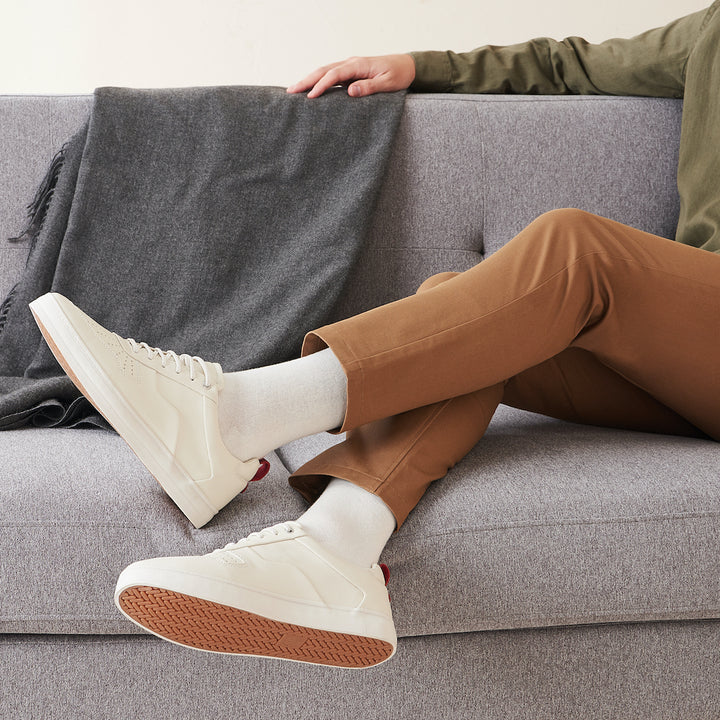 Extra Fine Merino Crew Socks - White