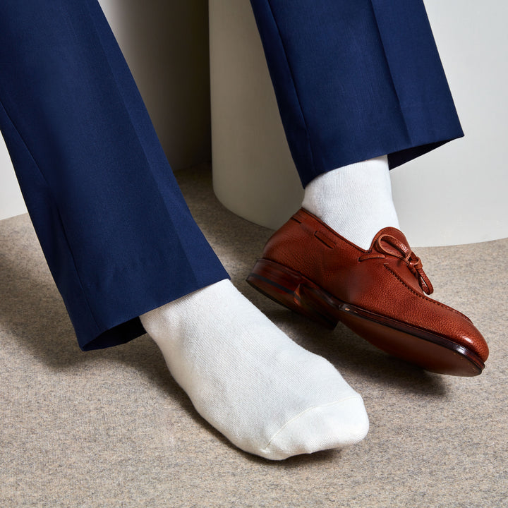 Extra Fine Merino Crew Socks - White
