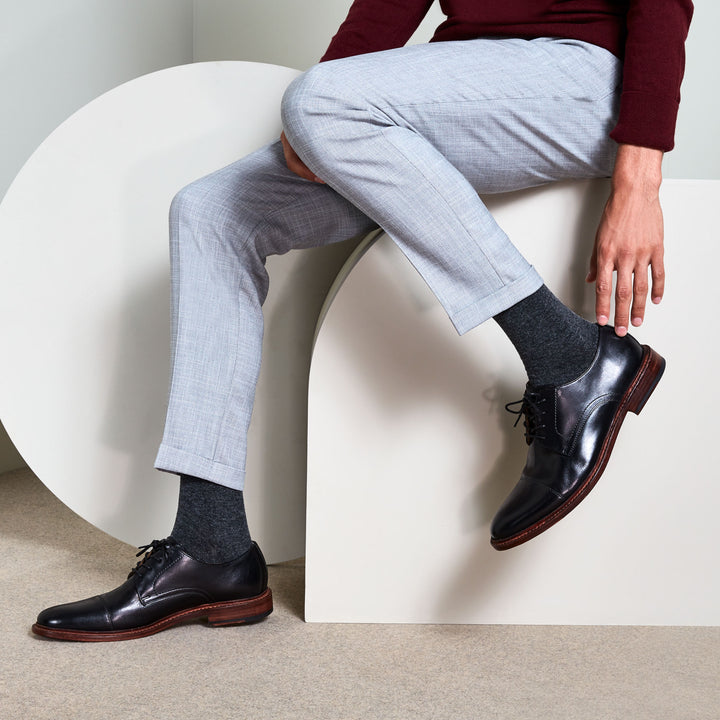 Extra Fine Merino Crew Socks - Grey