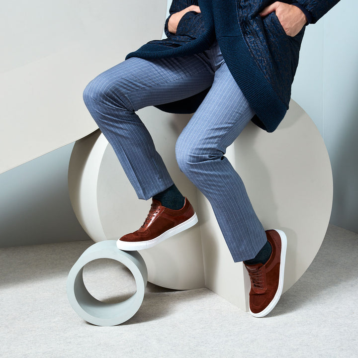 Extra Fine Merino Crew Socks - VintageBlue