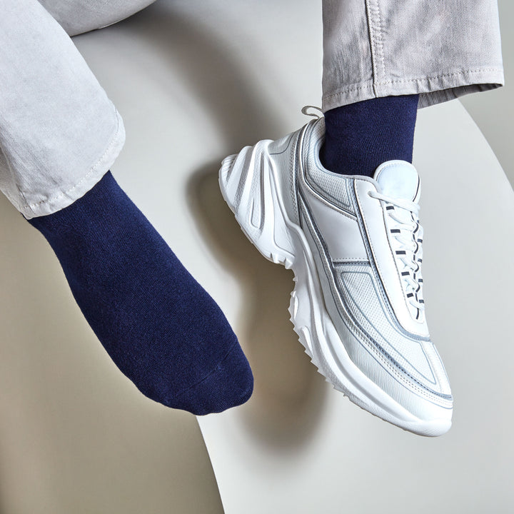 Extra Fine Merino Crew Socks - Navy